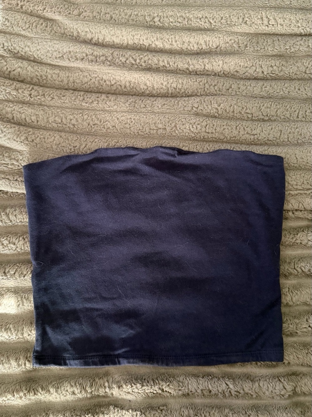 Tilly's Navy Strapless Crop Top